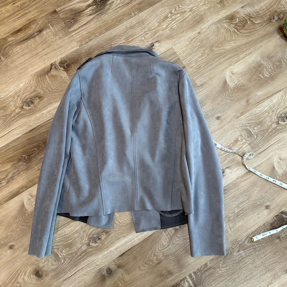 Kut from the Kloth Taupe Draped Moto Jacket - Picture 6 of 6